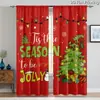 Cortinas de Grinch Navideño Decoración Festiva Cortinas Romanas Cortas Sin Taladro Cortinas Impresas Digitalmente