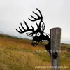 Estación independiente transfronteriza nueva decoración de hierro forjado jirafa asomándose enchufe de metal decoración de jardín exterior enchufe para patio