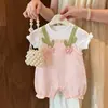 Mameluco de Verano para Bebé con Diseño Floral 3D, Traje de Gateo para Recién Nacido, Mameluco Ligero, Atuendo Floral Fresco para Gatear