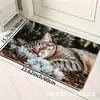 Alfombrilla de Baño de Barro Diatomeas, Alfombrilla Absorbente de Agua y de Secado Rápido, Alfombrilla Antideslizante para Puerta de Baño del Hogar, Alfombrilla de Baño 3D Estéreo de Gato