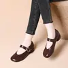 Zapatos Mary Jane de Dedo de Mango con Correa de Hebilla, Modernos y Versátiles, Tacón Grueso, Punta Redonda, Tacón Bajo Retro Poco Profundo, Zapatos Cómodos para Mujer