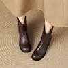 Botas curtas estilo britânico Chelsea com salto grosso de 5,5 cm, novo modelo outono e inverno 2026, zíper traseiro, botas Martin casuais estilosas