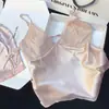 Nova camisola de seda gelada estilo puro desejo com renda sexy e laço pequeno conjunto confortável e respirável com bojos roupa de casa