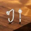 Pendientes de Plata S925 en Forma de C para Mujer, Aretes de Lujo Ligero de Moda de Gama Alta, Pendientes de Diseño de Nicho Ins Simples y Versátiles al por Mayor
