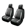 Fundas de asiento de coche de cuero PU con patrón de diamante de doble línea y patchwork de rayas verticales, superventas transfronterizas, aptas para vehículos de 5 plazas, son un éxito de ventas en Amazon