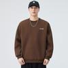Outono 2025 Nova Blusa de Moletom Gola Redonda Masculina Pulôver Solta Estilo Japonês Estampa Retrô Mais Fácil de Combinar Casual Tendência Casal Algodão