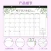 Calendário Planejador de Adesivos de Mensagens Simples Transfronteiriço Calendário de Parede Nota Autocolante Planejar Agenda Versão em Inglês Amazon Montado na Parede