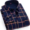 Camisas Cálidas Genuinas al por Mayor para Hombres de Mediana Edad en Otoño e Invierno, Ropa de Papá Holgada y sin Planchar, Camisas de Terciopelo Engrosadas de una Sola Pieza
