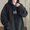 Azul Marinho 250g Wei Yi Masculina Tendência ins Marca Tendência Jaqueta com Capuz Rígido Hip Hop Americano oversized