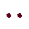 Aretes de Flor de Terciopelo Rojo para Mujer, Aretes Elegantes de Alta Gama con Diseño Único, Modernos y Versátiles, Aretes Populares al por Mayor en Línea