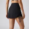 Falda Deportiva de Cintura Alta con Forro Integrado Antiexposición para Mujer, Falda para Correr y Tenis, Falda Casual de Fitness, Pantalones Cortos de Yoga
