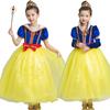 Nuevo vestido de Blancanieves para niños 2022, vestido de actuación de Halloween para niñas, vestido de manga corta, una generación de pelo
