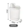 Frasco de almacenamiento de granos múltiples dos en uno con taza medidora y tapa, frasco sellado, cubo de arroz para cocina, harina, productos secos, frasco de almacenamiento de granos múltiples