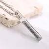 Amazon Transfronterizo Acero Inoxidable Simple 45mm Cruz Versátil Collar Colgante Unisex Se Puede Grabar con Logo Venta al por Mayor