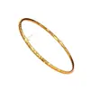 Pulsera de Hielo Triturado de 3 mm Electrochapada en Oro Real para Mujer, Pulsera Lisa de Oro de Alta Gama Heritage, Pulsera de Color Dorado, Joyería de Oro Arena