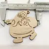 Suministro Transfronterizo Artesanías Creativas de Madera Árbol de Navidad Decoración Festiva Decoración de Virutas de Madera DIY Colgante Cuerda de Cáñamo Gratis