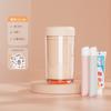 [corazón] Mini taza de viaje para enjuague bucal pasta de dientes cepillo de dientes traje taza de cepillado portátil taza de enjuague bucal tres en uno