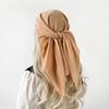 Bufanda Nueva de Seda para Mujer, Bufanda Cuadrada de Color Sólido, Bufanda de Gasa Europea y Americana, Bufanda Cuadrada para Mujer, Pañuelo de Cuello, Cinta para el Cabello, Pañuelo para la Cabeza Transfronterizo, Malayo