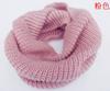 Outono e Inverno Quente Espesso Unissex Casal Tricotado Monocromático Conjunto de Pescoço Dois Círculos Cor Sólida Pescoço Inverno