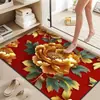 Alfombrilla de Baño Estéreo 3D de Lodo Diatomeas, Absorbente de Agua para el Hogar, Secado Rápido, Resistente a la Suciedad, Alfombrilla Antideslizante, Felpudo Estilo Chino para Puerta de Entrada