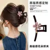 Lindo y elegante pinza de tiburón con forma de lazo, pinza para el pelo de moda con diseño floral, accesorio simple para peinados recogidos a medias