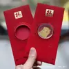 Adesivos de Telefone de Ouro Puro 999 para o Festival da Primavera, Artesanato em Metal de Envelope Vermelho de Alta Qualidade, Presentes para Reunião Anual