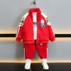 Ropa de Ultraman para niños Ropa de primavera Ropa deportiva de béisbol traje 2025 Nuevo Abrigo guapo de primavera y otoño para niños Moderno