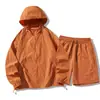 250507001Upf50+ Ropa de Protección Solar de Verano para Exteriores Traje de Shorts para Pareja Es Ligero, Casual y Moderno