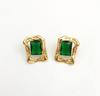 Aretes Geométricos Asimétricos Cuadrados de Circonita Procesados y Personalizados Estilo Ins Elegante Fresco Estilo de Nicho para Mujer