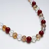 [Aquele Toque de Sol] Pulseira Artesanal de Cristal Branco Natural para Mulheres, Novo Estilo Versátil, Pulseira Clareadora Atacado