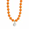 N13209 Colar Colorido de Contas Novo para Primavera e Verão, Estilo Fashion Exquisito e Simples, Corrente de Clavícula Versátil de Nicho