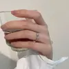 Anel de Prata Estilo Coreano Tartaruga e Estrela do Mar Fofo para Mulheres, Moderno e Elegante, Anel de Zircônia Fresco e Simples, Joia Doce para Mãos