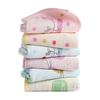 Toalla infantil de algodón de gasa doble color dorado deshilachada suave absorbente estampado de dibujos animados T1067W/T1068W