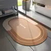 Tapete de Chão de Terra de Diatomáceas Estilo Minimalista Transfronteiriço para Banheiro de Casa, Entrada, Tapete para Pés Absorvente de Água Antiderrapante, Pode Ser Personalizado e Enviado