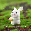 Enfeites de Paisagem em Miniatura, Desenhos Animados de Animais Fofos, Coelhos de Desenho Animado Fofos, Adoráveis Acessórios de Jardinagem de Coelho, Acessórios de Resina