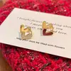Aretes de Amor Rojos de Lujo Ligero de Alta Gama para Mujer, Elegantes, Populares en Internet, de Moda, Aguja de Plata, Retro, Estilo Hong Kong