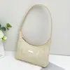 2025 Atacado de Comércio Exterior de Guangzhou Bolsas Femininas Bolsa de Palha Trançada de Axila Bolsa de Ombro Único Bolsa de Nicho Casual Versátil Estilo Horizontal