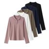Moda Femenina Lulu Style Juvenil a la Moda Cuello de Muñeca 2026 Primavera Nueva Clásica Versátil Camiseta de Manga Larga