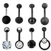 Piercing para el ombligo, serie Black, 8 piezas, Amazon, AliExpress, eBay