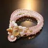Pulseira multicamadas de contas estilo boêmio, pulseira estilo férias com estrela-do-mar e concha estilo étnico, joias femininas atacado