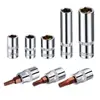 Conjunto Completo de 8 Peças de Pontas Pequenas de Soquete Sextavado 1/4 T20 T25 T30 Soquete Sextavado Pequeno 8mm 10mm