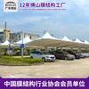 Toldo de estructura de membrana para coche, dosel para sol, centro comercial exterior, poste de carga de coche eléctrico, película de tensión, estructura de acero, dosel paisajístico, fabricante