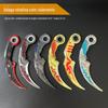 Nova animação de metal colorida girando grande facão simulação arma modelo artesanato brinquedos infantis barraca atacado