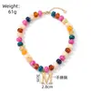 Collar con colgante de corazón grande de resina de color degradado contrastante, dulce, lindo y colorido, para mujer, de Amazon, transfronterizo