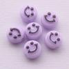10 mm agujero grande color amarillo caricatura cara sonriente accesorios de joyería expresión cuentas sueltas 100 DIY acrílico cara sonriente cuentas