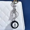 Adornos Creativos Transfronterizos, Llavero Personalizado Bola 8 de Billar, Colgante de Teléfono Dado Irregular Clásico, Cadena para Bolso