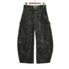 Ws9287-25 Otoño Nuevo Estilo Retro Americano Pantalones Cargo Camuflaje Diseño Pantalones Cimitarra Pantalones Casuales Jeans