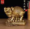 Adorno de Cerdo de Dinero de Cobre, Figura de Cerdo de Cobre para Sala de Estar y Oficina, Cerdo del Zodiaco, Cerdo de la Prosperidad, Artesanía de Mascota Propicia