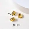 Acessórios de cristal DIY para pulseiras, contas espaçadoras douradas com areia, materiais para joias banhados a ouro cobre e acessórios de cordão feitos à mão