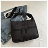 Bolso bandolera simple retro de moda y personalizado con doble cremallera, elegante bolso de hombro de moda de gran capacidad, bolso tote para estudiante universitario